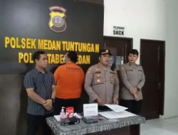 Polsek Tuntungan Gelar Konfrensi Pers Terkait Penganiayaan Inisial OS Di Warung Geprek