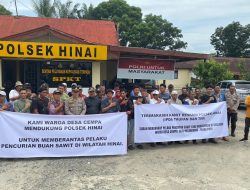 Masyarakat dari 3 Desa Ucapkan Terimakasih Kepada Polsek Hinai Kasus Pencurian Tahun 2024 Terungkap