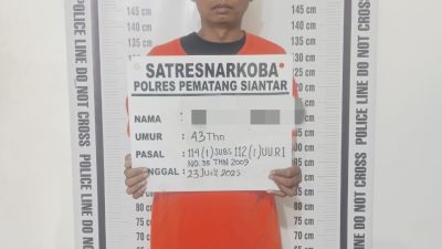 Sat Narkoba Polres Pemantang Siantar Berhasil Amankan Pengedar Sabu Sabu 4,22Gram