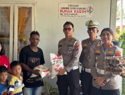 Memperingati Hari Bhayangkara Ke – 79, Sat Lantas Polres Batu Bara Mengunjungi Yayasan Gunung Sion Kanaan “Rumah Kasih” dan Panti Asuhan Darul Ikhlas Labuhan Ruku.