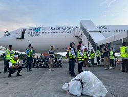Bea cukai Kuala Namu Sambut Kepulangan Kloter Pertama Jemaah Haji Embarkasi Medan