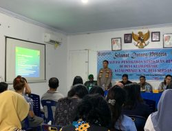 Sosialisasi Polsek Kutalimbaru Tentang Kenakalan Anak Remaja.