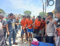Polsek Sunggal Tanggkap Komplotan Begal Sadis Kerap Beraksi di Medan-Binjai, 5 Orang Positif Narkoba.