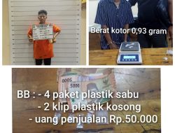 Polisi Tangkap Pengedar Sabu di Jalan Mesjid Taufik Gang Serasi Medan Perjuangan.