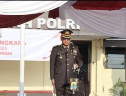 Kapolrestabes Medan Kombes Gidion Pimpin Upacara Memperingati Hari Ulang Tahun HUT Bhayangkara Ke-79