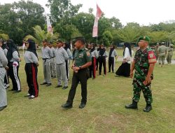 Danramil 02/Kutalimbaru,Cek Kesiapan Dan Berikan Motivasi kepada Anggota Paskibraka
