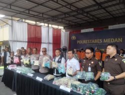 Polrestabes Medan Musnahkan Puluhan Kilogram Sabu dan Ribuan Inex Jenis Baru, BB Dari Komplotan Narkotika Lintas Daerah