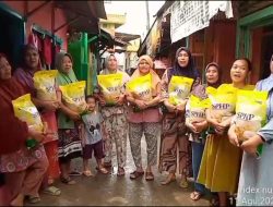 Direktorat Polairud Polda Sumut Gelar Gerakan Pangan Murah, Salurkan 5 Ton Beras SPHP untuk Warga Sekitar Mako Polairud