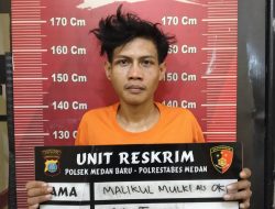 Unit Reskrim Polsek Medan Baru Amankan Pelaku Pencurian Jambret Hand Phone.