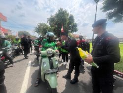 Kebersamaan Brimob dan Ojol di Sumut : Satukan Hati, Tebar Kepedulian