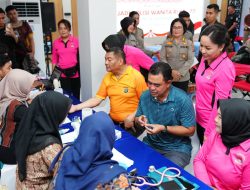 HUT ke-77, Polwan Polda Sumut Bersama Bhayangkari Tebar Kepedulian Lewat Donor Darah