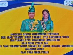 UDI Anugerahkan Gelar Kehormatan Tertinggi kepada Raja Muda dan Raja Puan Muda Perlis