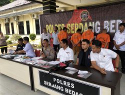 Polres Sergai Bongkar Sindikat Penganiayaan, Senpi Ilegal, dan Narkoba