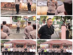 Kapolres Binjai Pimpin Apel Pagi di Polsek Binjai Selatan