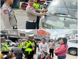Masuki Hari Ke-3 Ops Zebra, Satlantas Polres Tanah Karo Serbu Simpang Empat Kabanjahe dengan Edukasi