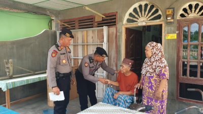 Rayakan HUT ke-80 Brimob, Sat Samapta Polres Batu Bara Salurkan Bantuan Kursi Roda kepada Warga Disabilitas
