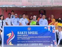 Peringati Hari Bakti Imigrasi dan Pemasyarakatan ke-1, Rutan Kelas I Labuhan Deli Gelar Bakti Sosial untuk Masyarakat