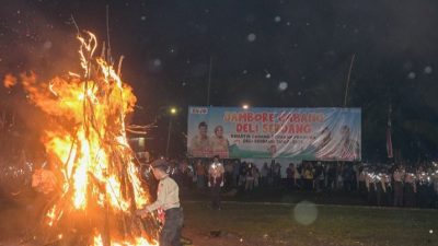 Api Unggun Berkobar di Cadika, Sekda Deli Serdang Bakar Semangat Pramuka Menuju Jamnas 2026