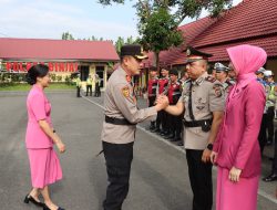 AKP Syamsul Arifin Batubara Serahkan Jabatan Kasat Lantas Polres Binjai kepada IPTU Indra Jansen Girsang