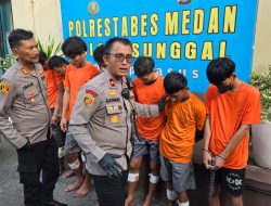 Lima Dari 7 Begal Ditembak Polsek Sunggal
