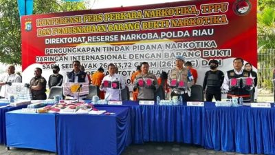 Polda Riau: Aset Rumah Bandar Narkoba yang Disita Dijadikan Gudang Transit Ratusan Kg Sabu