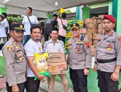 Kapolres Langkat Salurkan Bantuan Kapolri untuk Warga Terdampak Banjir di Tanjung Pura