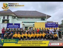 Pomdam I/BB Salurkan Bantuan dari Danpuspomad untuk Korban Banjir dan Longsor di Tapanuli Selatan
