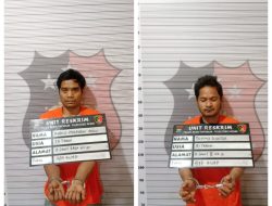 Dua Pria di Medan Tuntungan Dibekuk Polsek Medan Tuntungan, Curi Besi Tower Protelindo