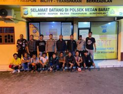 Respon Cepat Aduan Masyarakat : Patroli Malam Satreskrim Polsek Medan Barat Amankan Sembilan Jukir Liar Di Jalan Merak Jingga