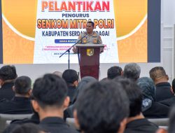 Wakapolres Sergai Hadir Pelantikan Ormas Senkom Mitra Polri Periode 2025–2030, Wakapolres: Mari Bekerja Sama Tingkatkan Keamanan dan Kondusifitas di Serdang Bedagai