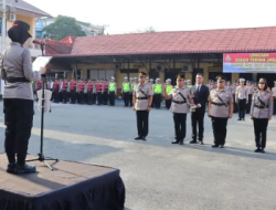 Sertijab Kabag SDM dan Kasat Lantas Polres Tebing Tinggi, Ini Pesan Kapolres Tebingtinggi AKBP Rina Frillya