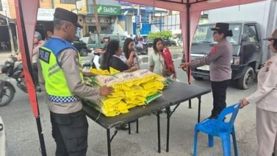 Polres Tanah Karo menggelar kegiatan Gerakan Pangan Murah Polri