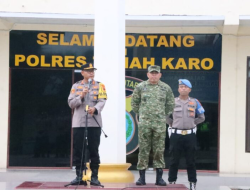 Kapolres Karo dan Dandim 0205/TK Pimpin Apel Pengamanan Malam Takbiran, Patroli Bersama Keliling Kabanjahe