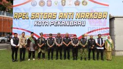 PolrestaPekanbaru menggelar Apel Siaga Satuan Tugas  Anti-Narkoba