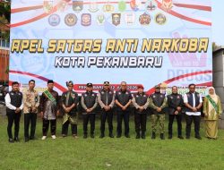 PolrestaPekanbaru menggelar Apel Siaga Satuan Tugas  Anti-Narkoba