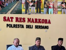 Menumbuhkan Rasa Kepedulian, Sat Res Narkoba Polresta Deliserdang Berbagi Tali Asih di Jum’at Curhat “