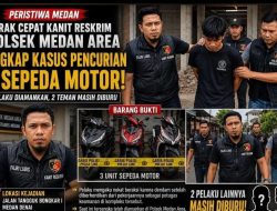 Gerak Cepat Reskrim Polsek MEDAN Area Ungkap KASUS Pencuria 3 SEPEDA MOTOR