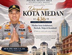 DIRGAHAYU KOTA MEDAN KE‑436: POLSEK MEDAN AREA TEGASKAN KOMITMEN JAGA KETERTIBAN DAN KEBERSAMAAN