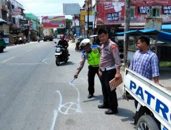 Sat Lantas Cek Olah TKP, Lansia 88 Tahun Meninggal Dunia Usai Becak Dayung Tabrakan dengan Truk Tronton di Perbaungan