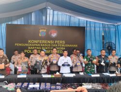 Polrestabes Medan Musnahkan Barang Bukti Narkoba, Senpi, dan 6 MesinJudi Tembak Ikan, Tegaskan Perang Tanpa Ampun terhadap Kejahatan
