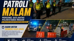 Patroli Malam Satlantas Polrestabes Medan, Ciptakan Rasa Aman dan Tertib di Jalan