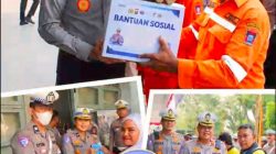 Dirlantas Polda Sumbar Salurkan Bantuan Sosial, Peringati Hari Lalu Lintas Bhayangkara ke-71