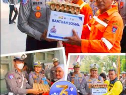 Dirlantas Polda Sumbar Salurkan Bantuan Sosial, Peringati Hari Lalu Lintas Bhayangkara ke-71