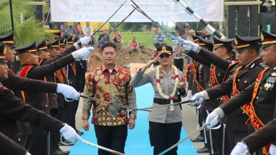PENYAMBUTAN KAPOLRES BARU, LAPORAN KESATUAN, DAN PELEPASAN KAPOLRES LAMA DI LINGKUNGAN POLRES SERDANG BEDAGAI