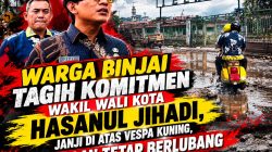 WARGA BINJAI TAGIH KOMITMEN WAKIL WALI KOTA HASANUL JIHADI, JANJI DI ATAS VESPA KUNING, JALAN TETAP BERLUBANG