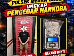 Gerebek Kos di Sei Belutu, Polsek Medan Baru Amankan Pengedar Sabu