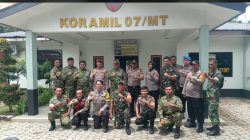 Semarak HUT ke-81 TNI, Polsek Medan Tuntungan Perkuat Sinergitas dengan Koramil 07/MT