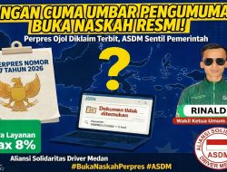 Perpres Ojol Diklaim Terbit, ASDM Sentil Pemerintah: Jangan Cuma Umbar Pengumuman, Buka Naskah Resmi!