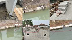 UDitch Pecah dan Rompal di Proyek Drainase Jalan Baru-Jalan Andansari Kel. Terjun Rp. 6,9 Miliar