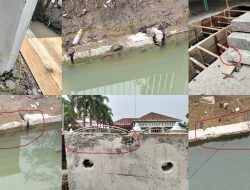 UDitch Pecah dan Rompal di Proyek Drainase Jalan Baru-Jalan Andansari Kel. Terjun Rp. 6,9 Miliar